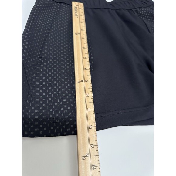 Lululemon Embossed Panel HR Short 4” Textured Logo Size M Black BLK 56761. - Picture 7 of 9